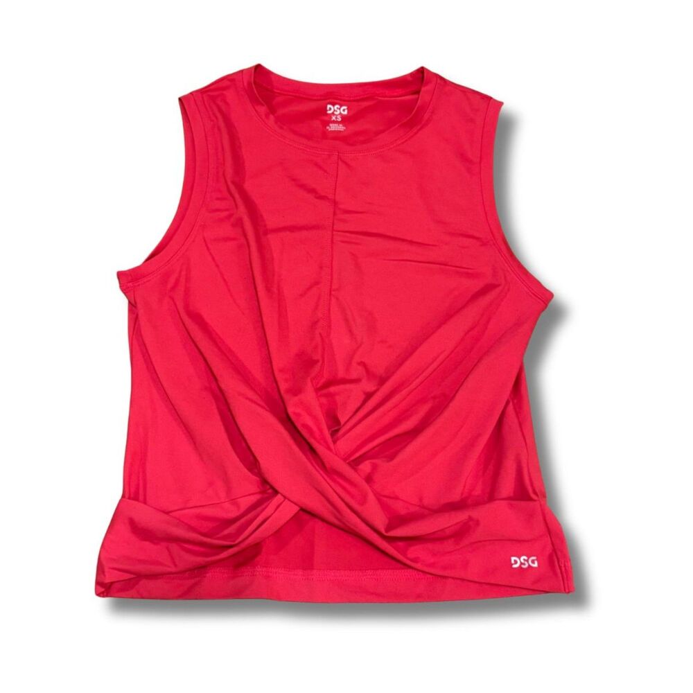 DSG Twist Front Active Tank Top - Pink, XS